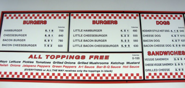 five guys menu 1 - O hambúrguer preferido do Barack Obama - Five Guys