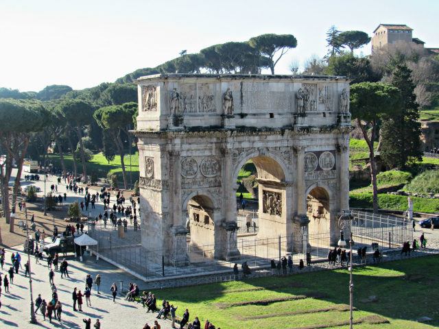 arco di constantino roma vista coliseu - O que visitar em Roma em 2 dias?