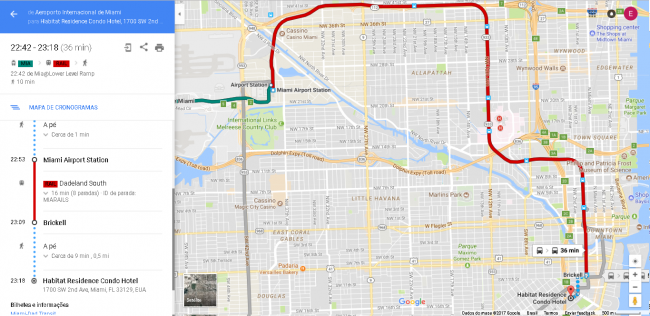 Trajeto Aeroporto Miami Habitat Residence 650x316 - Alugar um carro no aeroporto é mais caro?