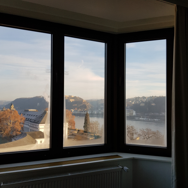 Vista Hotel Mercure Koblenz - Alemanha | Janeiro de 2019 | Roteiro de 9 dias | Introdução